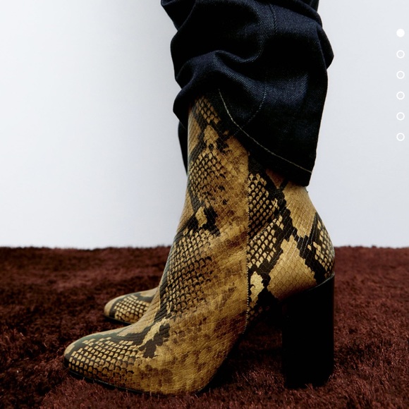 Zara Leather Ankle Boots - Picture 3 of 5